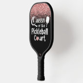 Raquette De Pickleball Funny Queen Parties scintillant rose (Gauche)