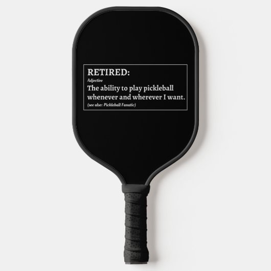 Raquette De Pickleball Funny Retraité Pickleball (Recto)