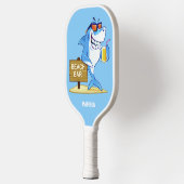 Raquette De Pickleball Funny Shark nom personnalisé (Gauche)