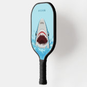 Raquette De Pickleball Funny Shark nom personnalisé (Gauche)