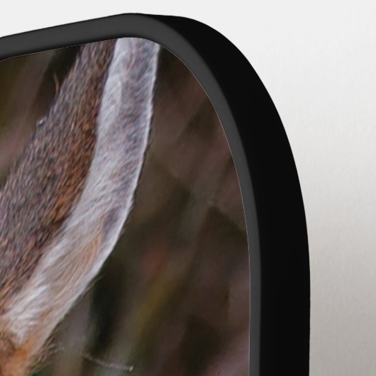 Raquette De Pickleball Funny Young Blacktail Deer sourit à un photographe (Détail gauche)