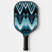Raquette De Pickleball Futuristic Blues Abstract Design (Verso)