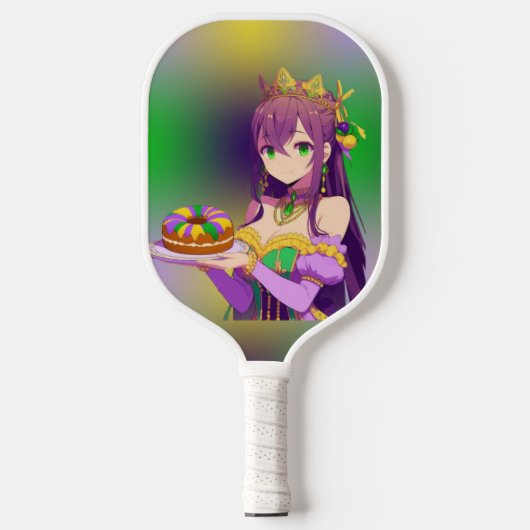 Raquette De Pickleball Gâteau Anime Mardi Gras King (Recto)