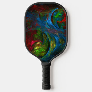 Raquette De Pickleball Genèse Bleu Art Abstrait