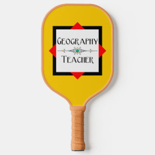 Raquette De Pickleball Géographie Bloc de couleurs de l'enseignant