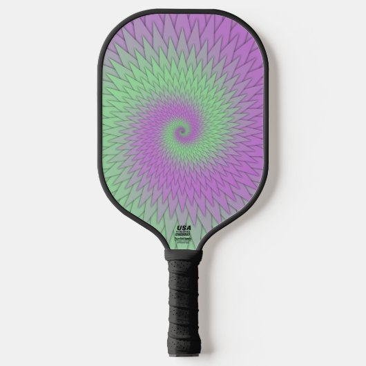 Raquette De Pickleball Geometric Purple and Green (Recto)