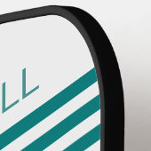 Raquette De Pickleball Géométrique de couleur sarcelle moderne  (Détail gauche)