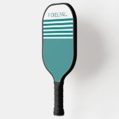 Raquette De Pickleball Géométrique de couleur sarcelle moderne  (Gauche)