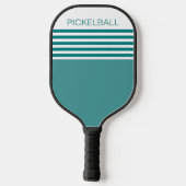 Raquette De Pickleball Géométrique Turquoise moderne (Verso)