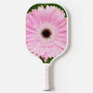 Raquette De Pickleball Gerbera rose clair marguerite florale personnalisé