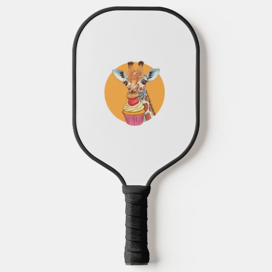 Raquette De Pickleball Girafe avec Cupcake   (Recto)