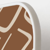 Raquette De Pickleball Giraffe Brown et blanche Motif Monogramme moderne (Détail gauche)