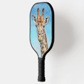Raquette De Pickleball Giraffe curieuse avec Ciel de Confetti Bleu (Gauche)