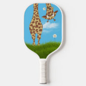 Raquette De Pickleball Giraffe en Herbe avec Daises (Recto)