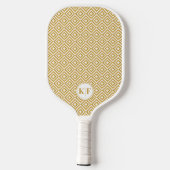 Raquette De Pickleball Glam Luxury Monogram personaliz Pickleball Paddle (Verso)