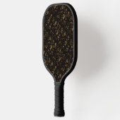 Raquette De Pickleball Glam or feuille motif brun (Gauche)