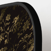 Raquette De Pickleball Glam or feuille motif brun (Détail gauche)