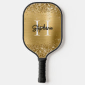 Raquette De Pickleball Glitterie or huile monogramme (Verso)