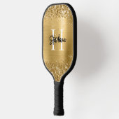 Raquette De Pickleball Glitterie or huile monogramme (Gauche)