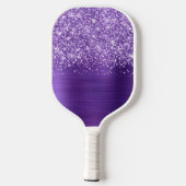 Raquette De Pickleball Glittery Amethyst Purple Glam Nom (Verso)