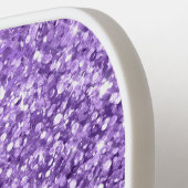 Raquette De Pickleball Glittery Amethyst Purple Glam Nom (Détail gauche)