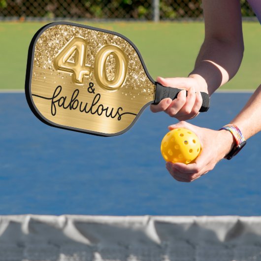 Raquette De Pickleball Glittery Gold 40 et Fabulous (Insitu)