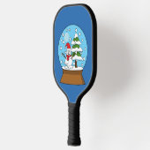 Raquette De Pickleball Globe de neige avec Snowman et Pine Tree (Gauche)