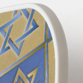 Raquette De Pickleball Gold Blue Star de David Art Panels (Détail gauche)