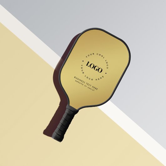 Raquette De Pickleball Gold Gradient Entreprise Logo et texte personnalis