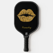 Raquette De Pickleball Gold Parties scintillant Lip Glam Sparkle Trendy O (Verso)