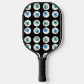 Raquette De Pickleball Goofy Blue et Green Eyeball Motif (Recto)