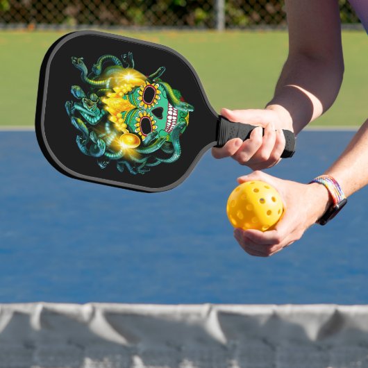 Raquette De Pickleball Gothique Medusa Sugar Skull (Insitu)