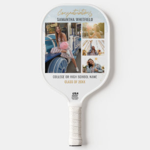 Raquette De Pickleball Grad Photo Collage Moderne Graduation