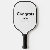 Raquette De Pickleball grand garçon ajouter nom félicitations date année  (Verso)