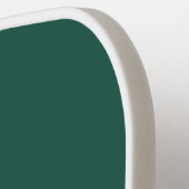 Raquette De Pickleball Grand Monogramme Élégant Script Emerald Green (Détail gauche)