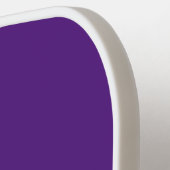 Raquette De Pickleball Grand Monogramme Élégant Script Royal Purple (Détail gauche)