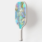 Raquette De Pickleball Grand monogramme ou nom sur Opal (Gauche)