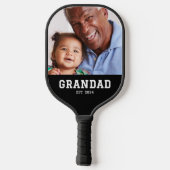 Raquette De Pickleball Grandad Established Fun Bold Photo (Verso)