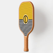 Raquette De Pickleball Grandes Et Pois Noirs Et Blancs (Gauche)