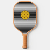 Raquette De Pickleball Grandes Et Pois Noirs Et Blancs (Verso)