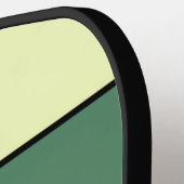 Raquette De Pickleball Grandes Jaunes Vertes D'Hiver Sur Papier Aquarelle (Détail gauche)