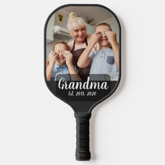 Raquette De Pickleball Grandma Established White Script Photo (Recto)