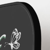 Raquette De Pickleball Graphique des tournesols et papillons (Détail gauche)