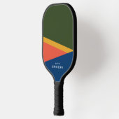 Raquette De Pickleball Gras et modernes bandes avec nom personnalisé Pick (Gauche)