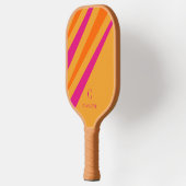 Raquette De Pickleball Gras Retro Grandes Pink Orange Mustard (Gauche)