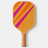Raquette De Pickleball Gras Retro Grandes Pink Orange Mustard (Verso)