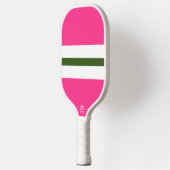 Raquette De Pickleball Gras Vert Blanc Gratuit Coulisses Sur Candy Rose (Gauche)