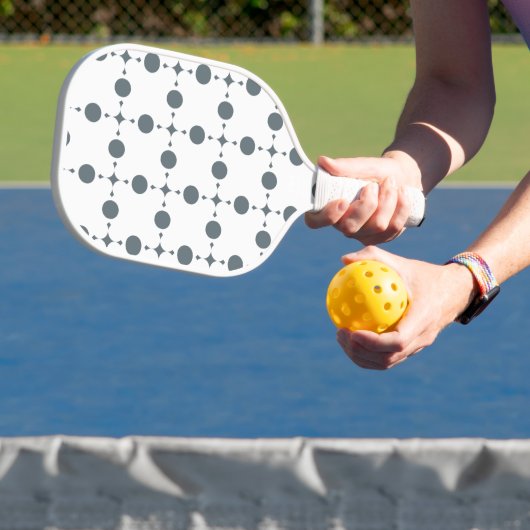 Raquette De Pickleball Gray Polka Dots, Polka Dot Pattern, Dots (Insitu)