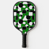 Raquette De Pickleball Green Bauhaus Collage (Verso)