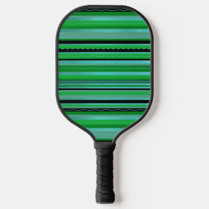 Raquette De Pickleball Green Blue Stripes Design Pickleball Paddle